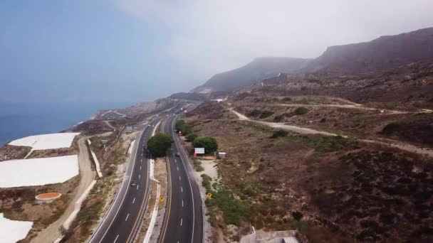 Grandes Estruturas Concreto Espera Desenvolvimento Perto Estrada Cênica Baja — Vídeo de Stock