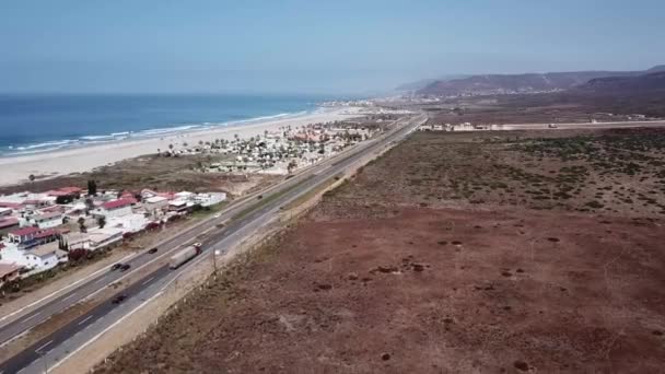 Drone Uitzicht Transpeninselar Schilderachtige Weg Dicht Bij Salina — Stockvideo