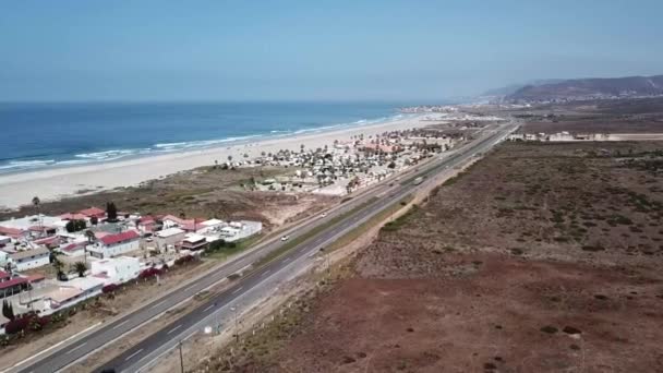 Drone Vista Carretera Panorámica Transpeninselar Cerca Salina — Vídeos de Stock