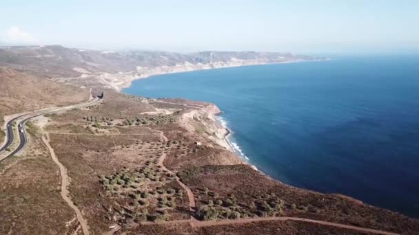 Vista Aérea Uma Baía Norte Ensenada — Vídeo de Stock