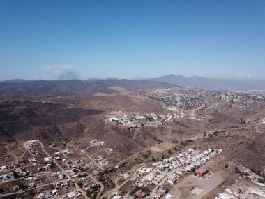 Ensenada 'nın panoramik süper geniş açılı görüntüsü hava aracından alındı