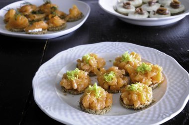 meze somon füme ve limon ile