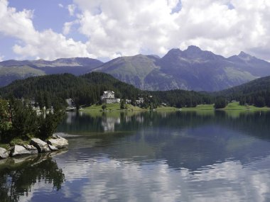 Panoramik Saintz Moritz Gölü