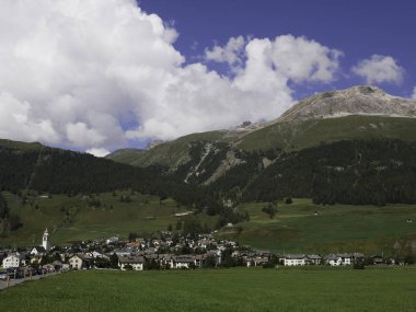 Görünüm Celerina güzel dağ köyü