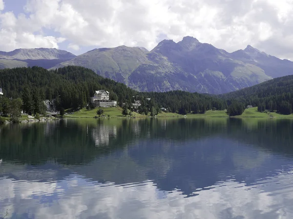 Panoramik Saintz Moritz Gölü