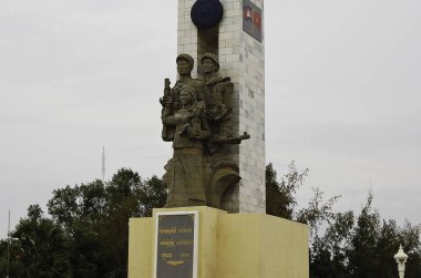 21 Eylül 2006-Phnom Penh-Kamboçya-heykeli İttifak ile Vietnamca Phnom Penh, Kamboçya'nın başkenti