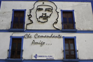 Che guevara bir duvara stilize