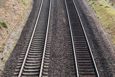 Trenler için iki Demiryolları ile demiryolu hattı. Seyahat, turizm, iş.