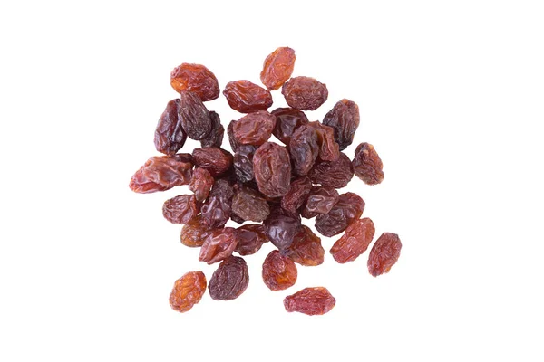 Beyaz üzerinde kurutulmuş siyah üzüm. Meyve arka plan.