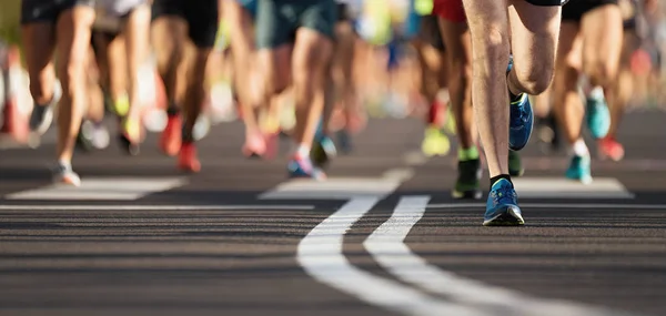 Marathon Kör Lopp Stor Grupp Löpare — Stockfoto