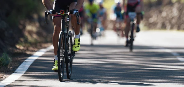 Competencia Ciclista Atletas Ciclistas Montando Una Carrera — Foto de Stock
