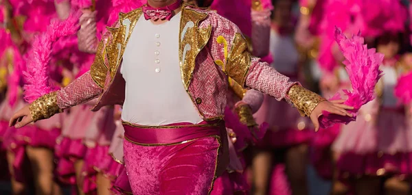 Homem Fato Dançar Carnaval — Fotografia de Stock