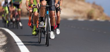 Rekabet, yüksek hızda bir yarış sürme bisikletçi sporcular Bisiklete binme