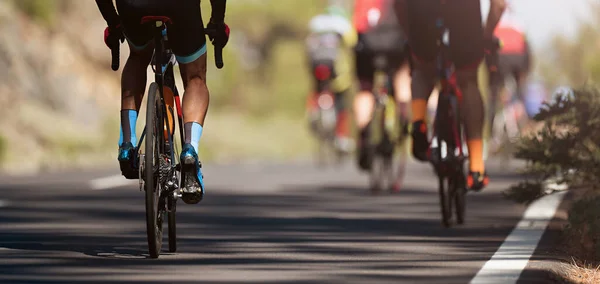 Competencia Ciclista Atletas Ciclistas Montando Una Carrera —  Fotos de Stock