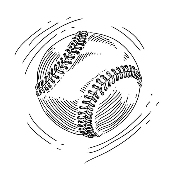 Icono Pelota Béisbol Estilo Plano Moda Aislado Ilustración Vectorial — Vector de stock