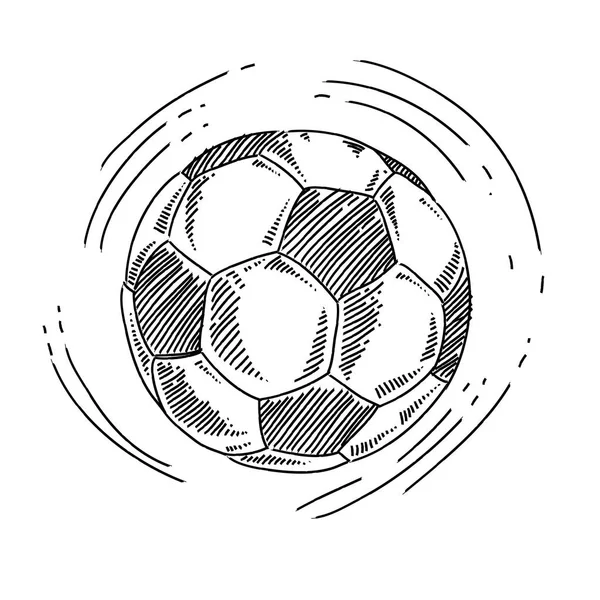 Ballon Football Sur Fond Blanc Illustration Vectorielle Illustration De Stock