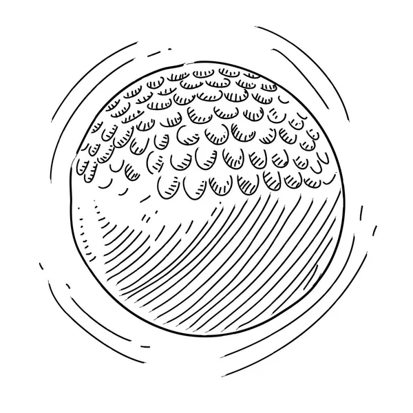 Мяч Гольфа Белом Фоне Векторная Иллюстрация Лицензионные Стоковые Векторы