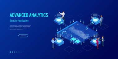 İzometrik büyük veri ağı görselleştirme, gelişmiş analytics, etkileşen veri analiz, araştırma, denetim, demografi, yapay zeka, planlama, istatistik, dijital Dna yapısı, yönetim