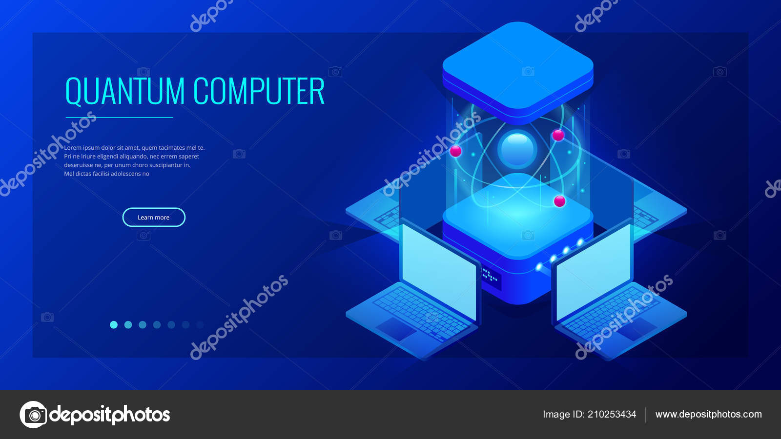 아이소메트릭 양자 컴퓨팅 또는 슈퍼 컴퓨팅입니다. 양자 컴퓨터는 양자 컴퓨팅을 수행 하는 장치입니다. 벡터 일러스트 레이 션 스톡 벡터  - ©Golden Sikorka 210253434