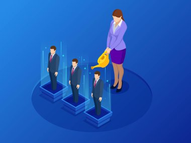 Isometric profesyonel büyüme, insan kaynakları yönetimi, çalışanların büyümesine yardım etmek, insan kaynakları işleri, kariyer
