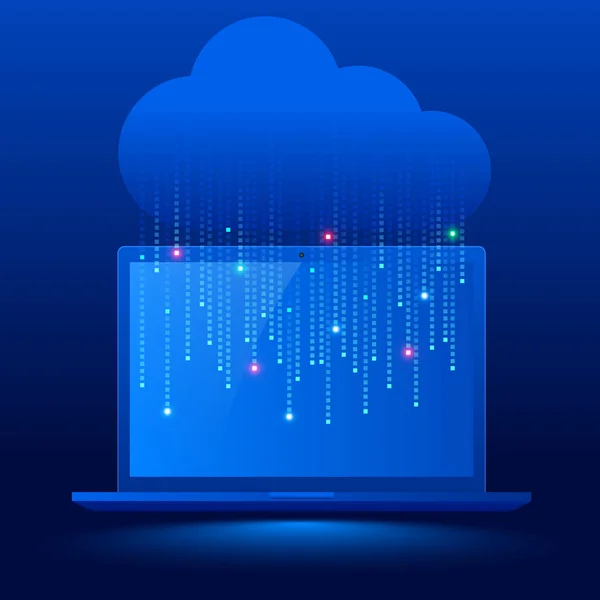 Moderne Cloud-Technologie und Vernetzungskonzept. Web-Cloud-Technologie-Geschäft. Vektor-Illustration für Internet-Datendienste. — Stockvektor