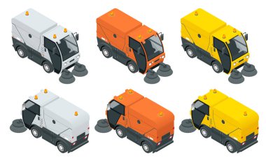 İzometrik yol süpürme aracı toz temizleyici yol süpürme aracı. Yol yıkama için özel amaçlı araç.