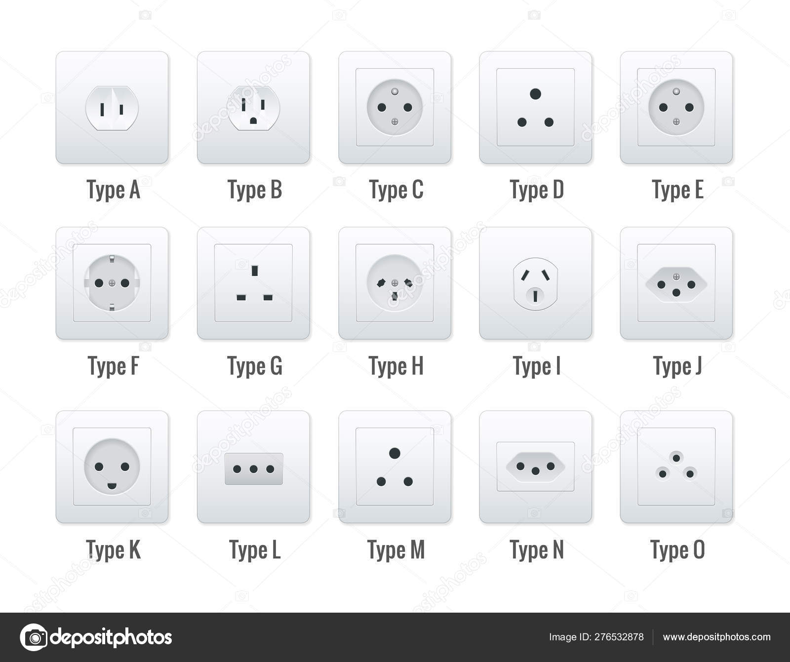 ting Skal kvarter Switches and sockets set. All types. AC power sockets realistic  illustration Stock Vector by ©Golden Sikorka 276532878