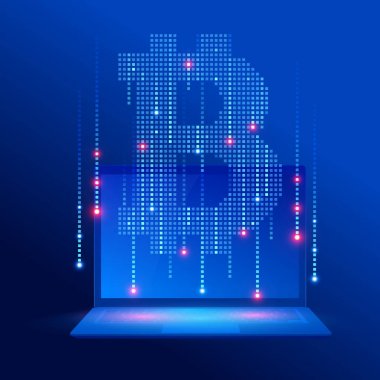 İzometrik cryptocurrency iş insanları madenci ve sikke kavramı. Bitcoin cryptocurrency madencilik çiftliği. Cryptocurrency düzenlenebilir afiş şablonu.