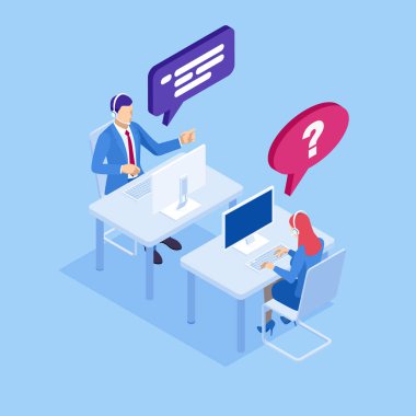 Çağrı merkezi desteği için web sayfası tasarım şablonları 7/24. İzometrik 24 saat açık müşteri hizmetleri. Müşteri Hizmetleri, Destek veya Crm