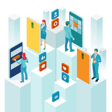 Sosyal ağlarda izometrik promosyon veya Smm promosyonu, çevrimiçi analitik.