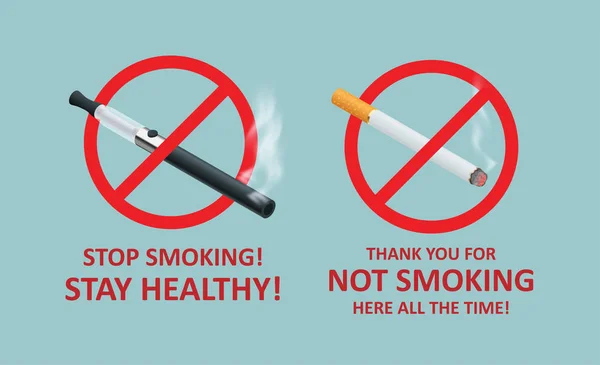 Zatrzymaj koncepcję palenia papierosów. Zakaz palenia w tym elektroniczne papierosy izometryczne ilustracji — Zdjęcie stockowe