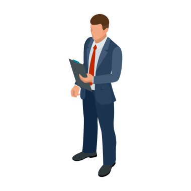 İzci iş adamı yazılı olarak izole edilmiş. Bir ofis çalışanı karakteri yaratmak, çizgi film insanları. İş adamları.