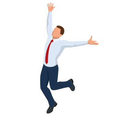 İzci iş adamı yazılı olarak izole edilmiş. Bir ofis çalışanı karakteri yaratmak, çizgi film insanları. İş adamları.