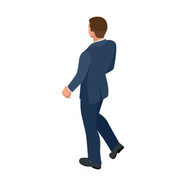 İzci iş adamı yazılı olarak izole edilmiş. Bir ofis çalışanı karakteri yaratmak, çizgi film insanları. İş adamları.