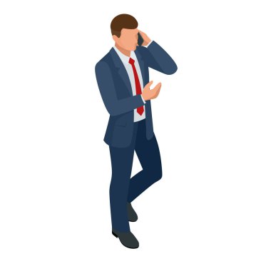 İzci iş adamı yazılı olarak izole edilmiş. Bir ofis çalışanı karakteri yaratmak, çizgi film insanları. İş adamları.