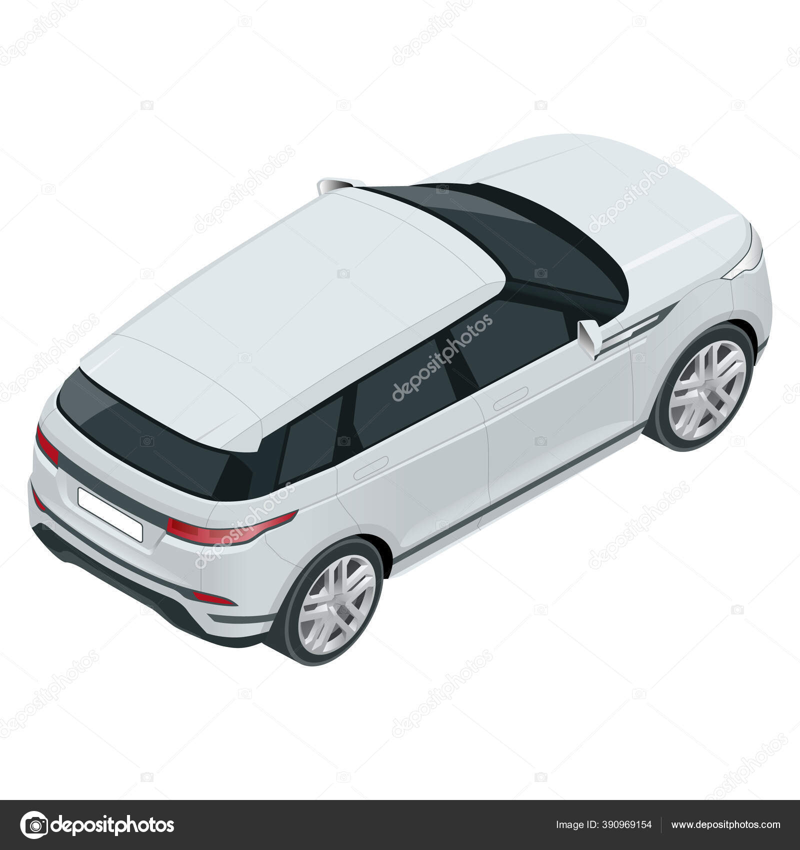 Free Compact Suv Mockup - Front View File PSD