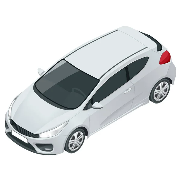 Car vector template on white background. Compact crossover, CUV, 3-door station wagon car. Template isolated. View isometric — Stock Illustration Car vector template on white background. Compact crossover, CUV, 3-door station wagon car. Template isolated. View isometric Stock Vector