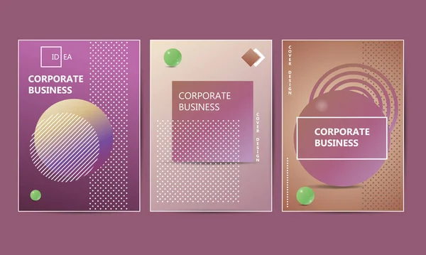 Gestaltung des Layouts der Broschüre. Corporate Business Flyer, Corporate Business Flyer Geometrische Memphics Hintergrundvorlage — Stockvektor