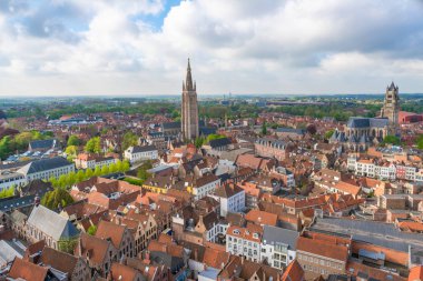 Bruges, Belçika hava panoramik