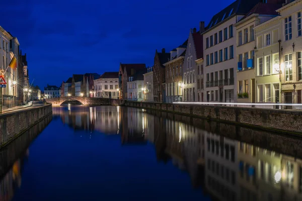 Blick Auf Einen Kanal Und Alte Historische Gebäude Brügge Belgien — Stockfoto