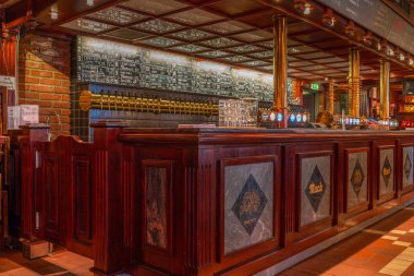 Tromso, Norveç, 06 Eylül 2018: Mack'in brewpub 