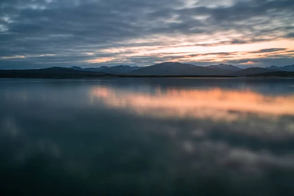 Вид Море Острова Осоя Время Заката Норвегия — стоковое фото