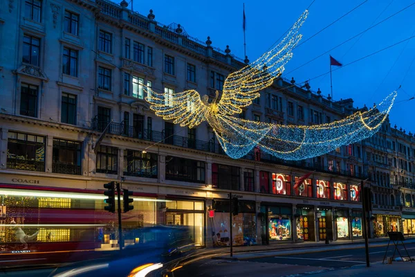 Londyn Listopada 2018 Boże Narodzenie Światła Regent Street Londyn Wielka — Zdjęcie stockowe