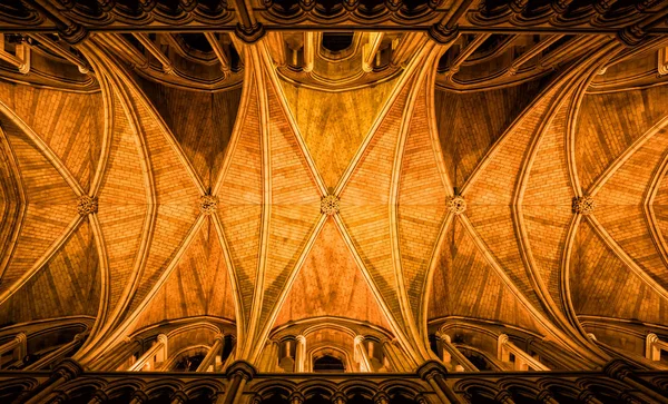 London February 2017 View Ceiling Southwark Cathedral Built Gothic Style — Stock Photo, Image