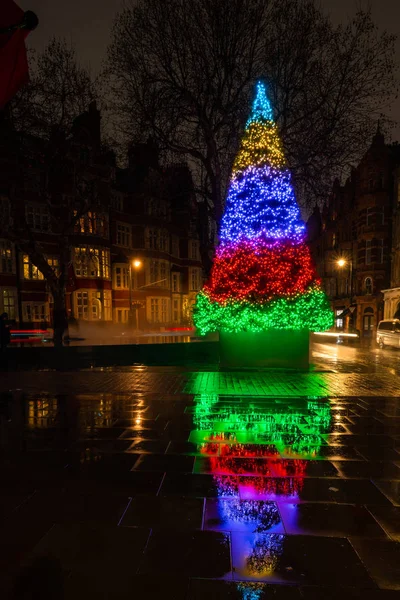 Londres Dezembro 2018 Icónica Árvore Natal Hotel Connaught Mount Street — Fotografia de Stock