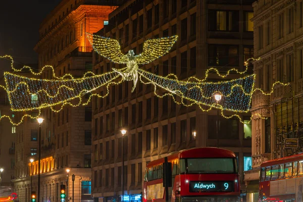 Londra Regno Unito Dicembre 2018 Luci Natale Piccadilly Londra Bellissime — Foto Stock