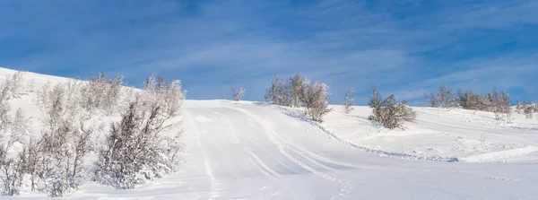 Panoramatický Pohled Zimní Krajiny Beitostolen Zima Norsku — Stock fotografie