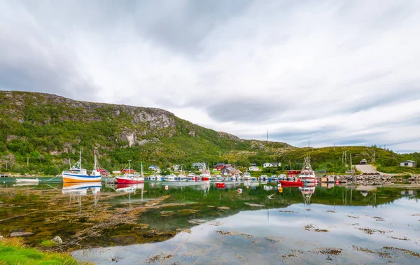Blick Auf Ersfjord Und Ersfjordbotn Dorf Troms County Norwegen — Stockfoto
