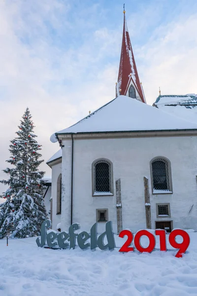 Seefeld Autriche Janvier 2019 Vue Église Paroissiale Oswald Seefeld Dans — Photo