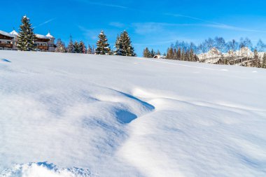 Seefeld, Avusturya - 12 Ocak 2019: Seefeld in Tirol Innsbruck yaklaşık 17 km bulunan Avusturya Bu kış spor binaları için bilinen en popüler turistik merkezlerinden biridir
